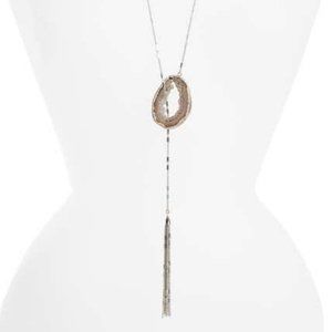 TREASURE & BOND Drusy Lariat Necklace
